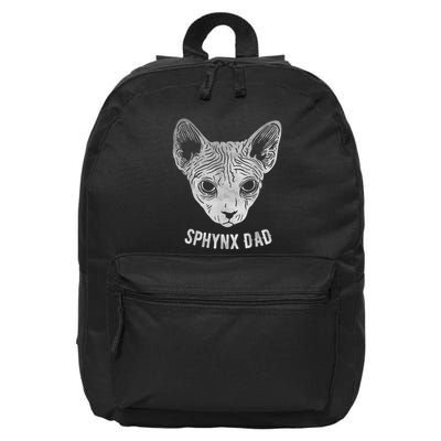 Sphynx Cat Dad 16 in Basic Backpack