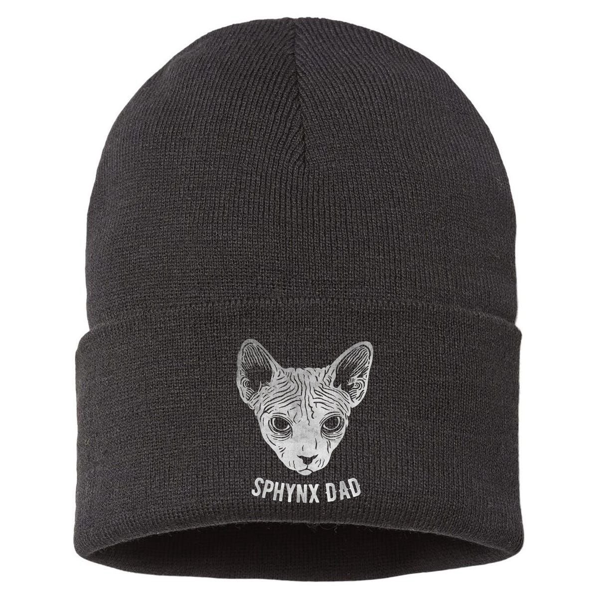 Sphynx Cat Dad Sustainable Knit Beanie