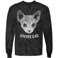 Sphynx Cat Dad Tie-Dye Long Sleeve Shirt