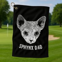 Sphynx Cat Dad Golf Towel