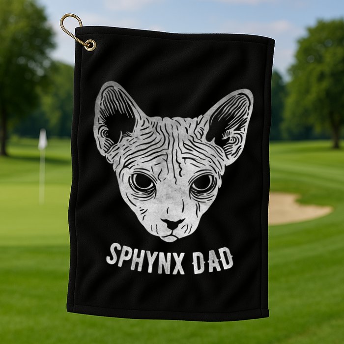 Sphynx Cat Dad Golf Towel