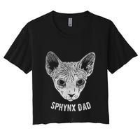 Sphynx Cat Dad Women's Crop Top Tee