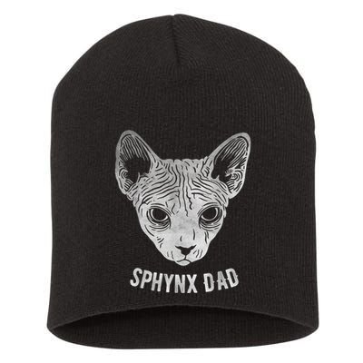 Sphynx Cat Dad Short Acrylic Beanie
