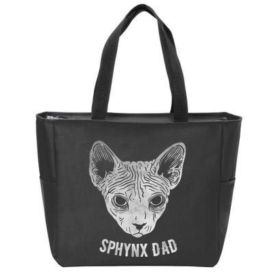 Sphynx Cat Dad Zip Tote Bag