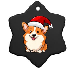 Santa Corgi Dog Dad Mom Boy Girl Christmas Ceramic Star Ornament