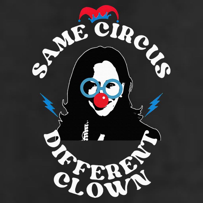 Same Circus Different Clown Kamala Clown Garment-Dyed Fleece Hoodie