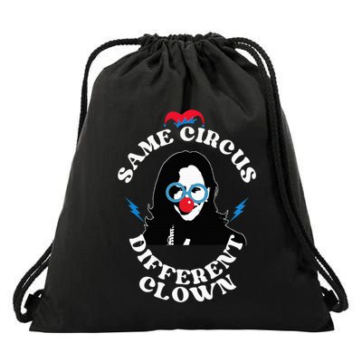 Same Circus Different Clown Kamala Clown Drawstring Bag