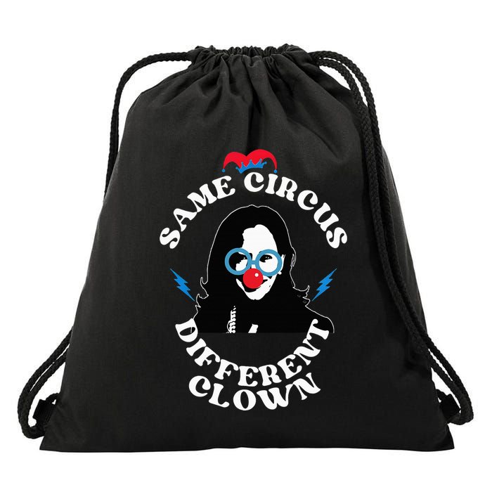 Same Circus Different Clown Kamala Clown Drawstring Bag