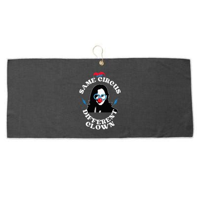Same Circus Different Clown Kamala Clown Large Microfiber Waffle Golf Towel