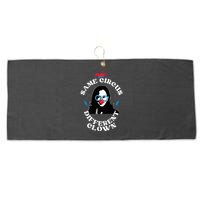 Same Circus Different Clown Kamala Clown Large Microfiber Waffle Golf Towel