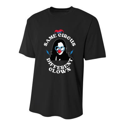 Same Circus Different Clown Kamala Clown Youth Performance Sprint T-Shirt