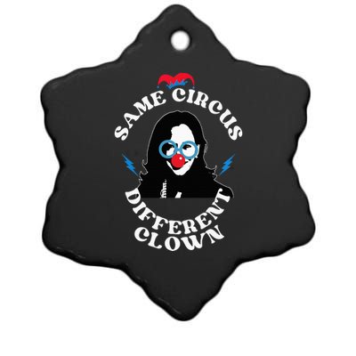 Same Circus Different Clown Kamala Clown Ceramic Star Ornament