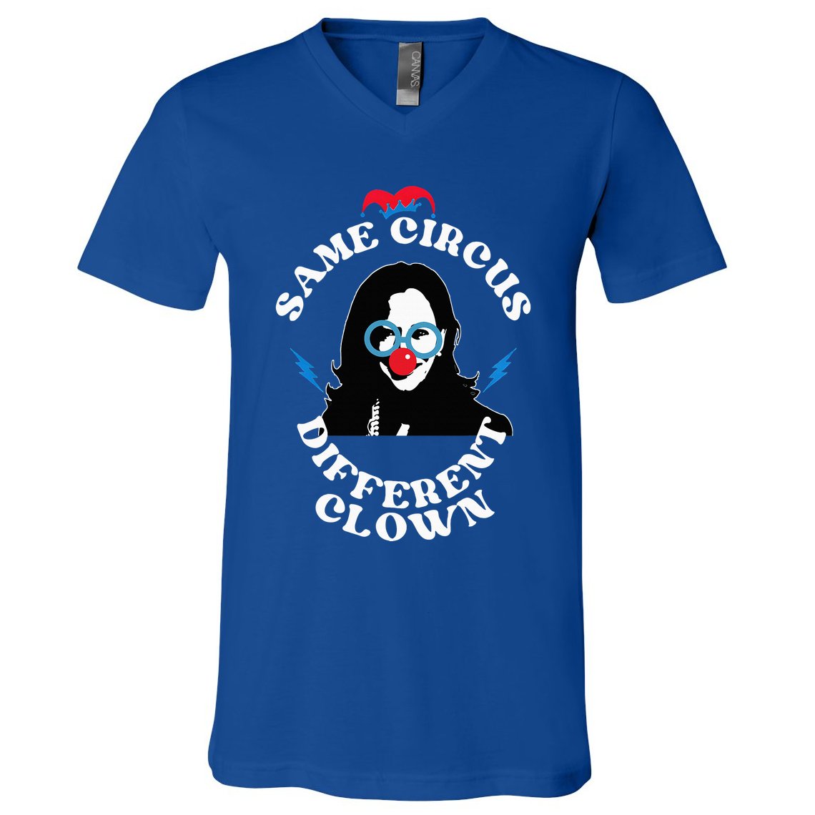 Same Circus Different Clown Kamala Clown V-Neck T-Shirt