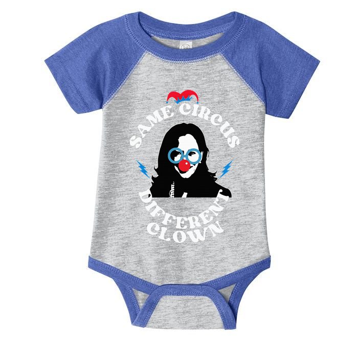 Same Circus Different Clown Kamala Clown Infant Baby Jersey Bodysuit
