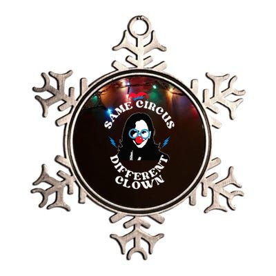 Same Circus Different Clown Kamala Clown Metallic Star Ornament