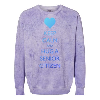 Senior Citizens Day Grandparents Senior Citizen Cute Gift Colorblast Crewneck Sweatshirt