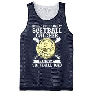 Softball Catcher Dad Pitcher Fastpitch Coach Fathers Day Mesh Reversible Basketball Jersey Tank