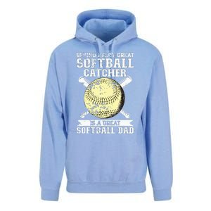 Softball Catcher Dad Pitcher Fastpitch Coach Fathers Day Unisex Surf Hoodie