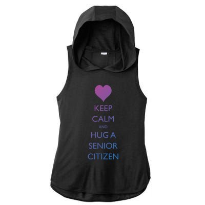 Senior Citizens Day Grandparents Senior Citizen Cute Gift Ladies PosiCharge Tri-Blend Wicking Draft Hoodie Tank