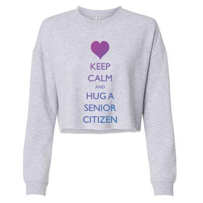 Senior Citizens Day Grandparents Senior Citizen Cute Gift Cropped Pullover Crew