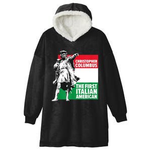 Save Columbus Day Italian Pride Hooded Wearable Blanket