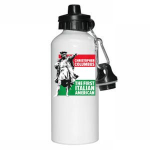 Save Columbus Day Italian Pride Aluminum Water Bottle