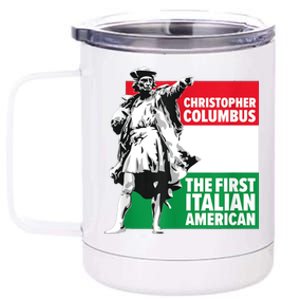 Save Columbus Day Italian Pride 12 oz Stainless Steel Tumbler Cup