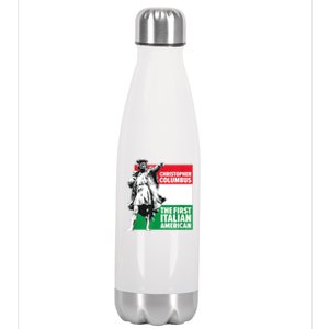 Save Columbus Day Italian Pride Stainless Steel Insulated Water Bottle