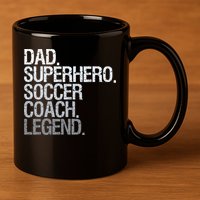 Soccer Coach Dad 11oz C Handle Ceramic Mug