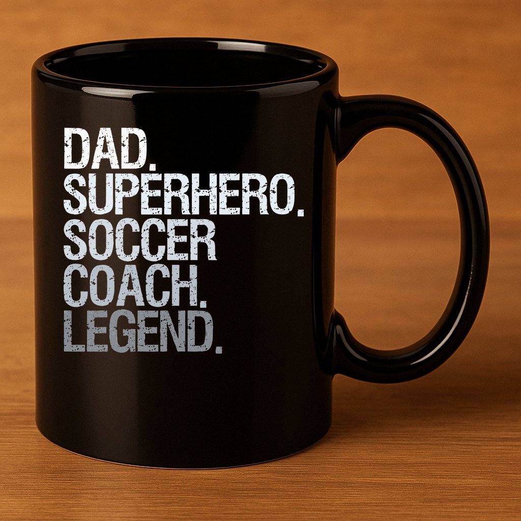 Soccer Coach Dad 11oz C Handle Ceramic Mug