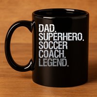 Soccer Coach Dad 11oz C Handle Ceramic Mug