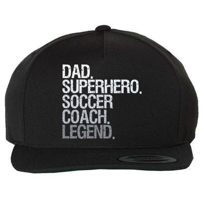 Soccer Coach Dad Wool Snapback Cap