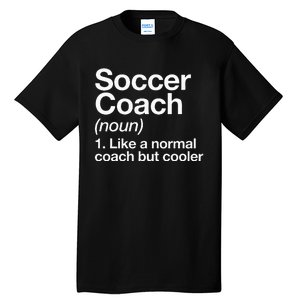 Soccer Coach Definition Sports School Instructor Trainer Tall T-Shirt