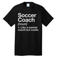 Soccer Coach Definition Sports School Instructor Trainer Tall T-Shirt