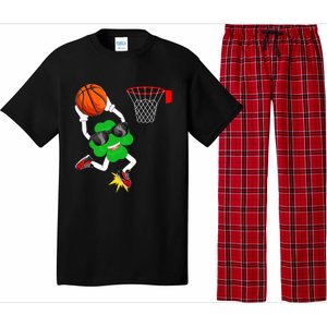 Shamrock Clover Dunking Basketball St Patrick's Day Great Gift Pajama Set