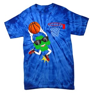 Shamrock Clover Dunking Basketball St Patrick's Day Great Gift Tie-Dye T-Shirt