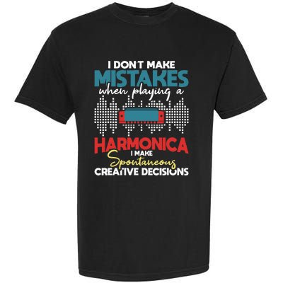 Spontaneous Creative Decisions Harmonica Player Harmonicist Garment-Dyed Heavyweight T-Shirt