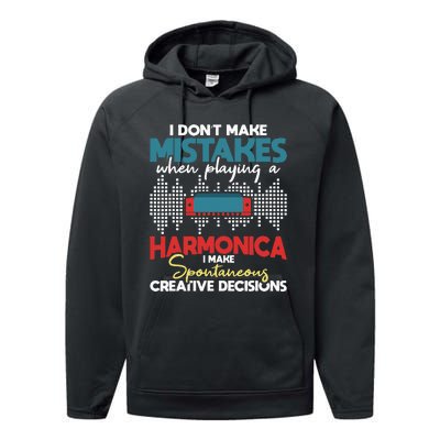 Spontaneous Creative Decisions Harmonica Player Harmonicist Performance Fleece Hoodie