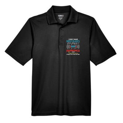 Spontaneous Creative Decisions Harmonica Player Harmonicist Men's Origin Performance Pique Polo