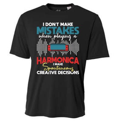 Spontaneous Creative Decisions Harmonica Player Harmonicist Cooling Performance Crew T-Shirt