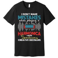 Spontaneous Creative Decisions Harmonica Player Harmonicist Premium T-Shirt