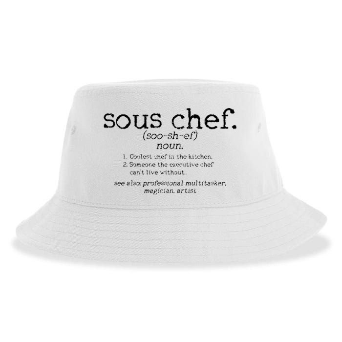 Sous Chef Definition Funny Cooking Cook Gift Sustainable Bucket Hat