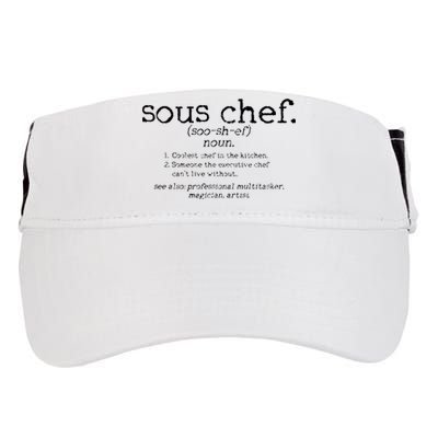 Sous Chef Definition Funny Cooking Cook Gift Adult Drive Performance Visor