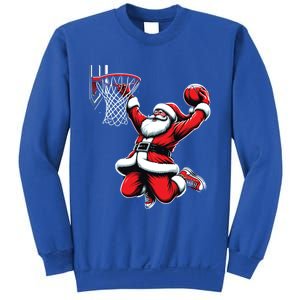 Santa Claus Dunking A Basketball Funny Christmas Basketball Gift Sweatshirt