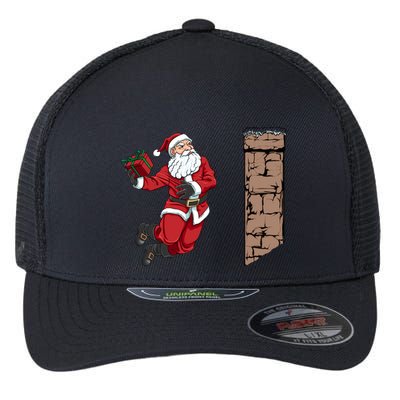 Santa Claus Dunking Gift Dunk Funny Basketball Gift Flexfit Unipanel Trucker Cap