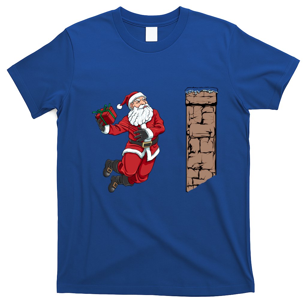 Santa Claus Dunking Gift Dunk Funny Basketball Gift T-Shirt