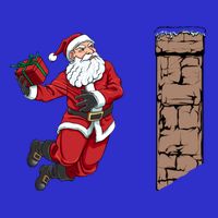 Santa Claus Dunking Gift Dunk Funny Basketball Gift T-Shirt