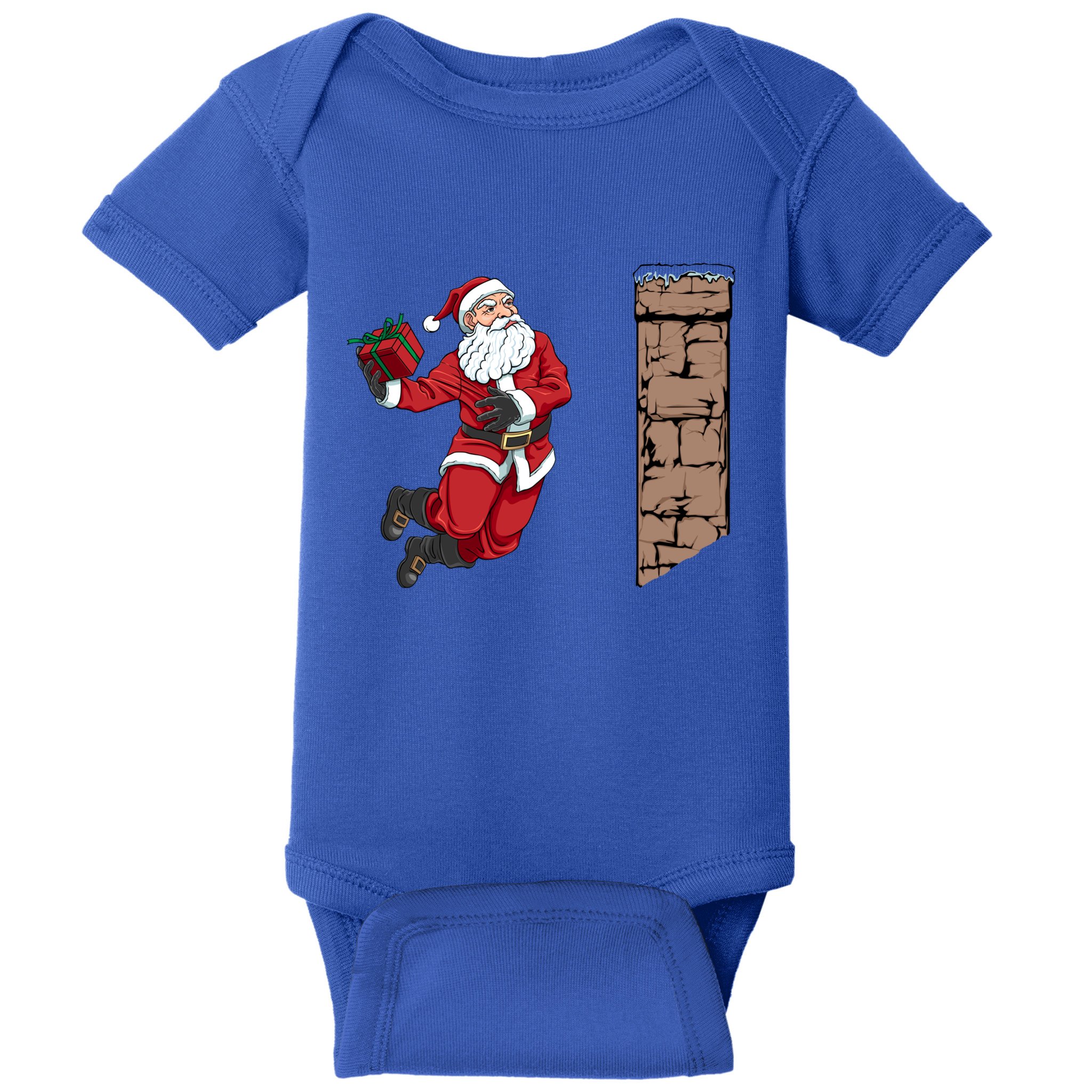 Santa Claus Dunking Gift Dunk Funny Basketball Gift Baby Bodysuit