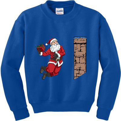 Santa Claus Dunking Gift Dunk Funny Basketball Gift Kids Sweatshirt