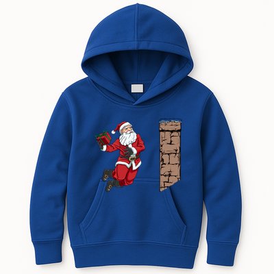 Santa Claus Dunking Gift Dunk Funny Basketball Gift Kids Hoodie